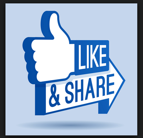 Like và share fanpage Facebook